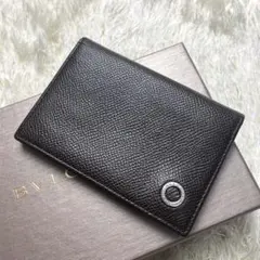 美品 ブルガリ 名刺入れ サフィアーノ ビーゼロワン サークルロゴ ブラウン