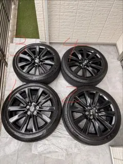【美品】MAZDA６純正 グロスブラック 19インチタイヤ・ ホイール2本①のサムネイル