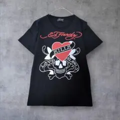 Y2K】Ed Hardy エドハーディー ラインストーン スカル Tシャツ 黒