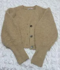 COCO DEAL 起毛パフスリーブカーディガン