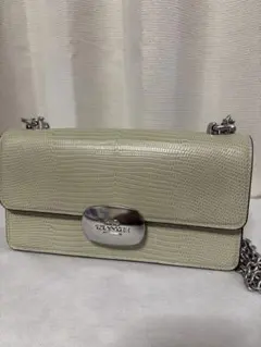 COACH レザーショルダーバッグ オリーブグリーン