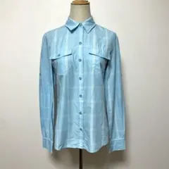 patagonia パタゴニア 水色 チェック柄 長袖シャツ サイズ4のサムネイル