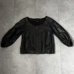 Sugar Rose シュガーローズ ラムレザー ノーカラー ジャケットのサムネイル