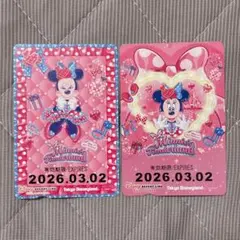 ディズニー　リゾートライン　フリーきっぷ　ミニーの日　ミニー　パルパルーザ　2枚