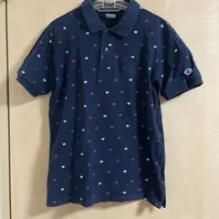 Champion ネイビー クラウン柄 ポロシャツ