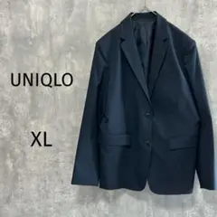 3144【UNIQLO/ユニクロ】ストレッチテーラードジャケット　ネイビー