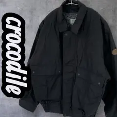 crocodile　ブルゾン　ジャンパー　アウター　上着　裏ボア　メンズ　M　黒のサムネイル