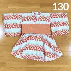 OCEAN & GROUND 花柄 浴衣風ワンピース 浴衣ドレス 130cm