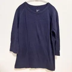 UNIQLO ネイビー トップス　L カットソー　七分袖　メンズのサムネイル