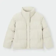 GU　ダウンジャケット　ヒートパデットオーバーサイズブルゾン レディース