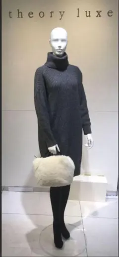 theory luxe グレー ニットワンピース 038