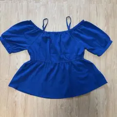 青い　ブラウス　Mサイズ