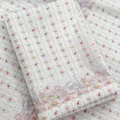 はぎれ ドール用生地　ロリータ　60ローン　菱形ソーダ　パープル