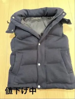 Journal Standard フード付きダウンベスト ネイビー