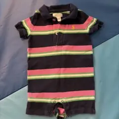 Ralph Lauren ストライプロンパース 9M