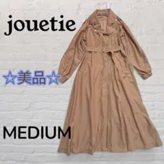 【美品】jouetie ライダース2WAYワンピース コート ベージュ M