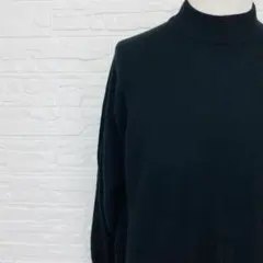 カシミヤコレクション　タートルネックセーター　M 黒