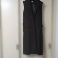 黒のノーカラーベスト Lサイズ