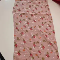 ピンク花柄綿生地 未使用横巾80cmX丈31cm
