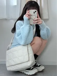 GRL グレイル キルティングスクエアショルダーバッグ[tr840] アイボリー