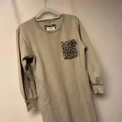 アーバンリサーチ サニーレーベル＊ヒョウ柄ポケット ロングワンピース 裏起毛