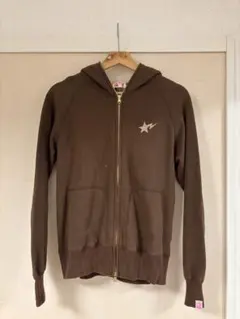 希少【初期】A BATHING APE フルジップパーカー 裏地チェック 星ロゴ