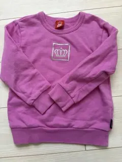 ピンク コットン混紡 トレーナー 120センチ