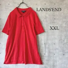 ランズエンド ポロシャツ レッド XXL 大きめ 鮮やか 派手のサムネイル