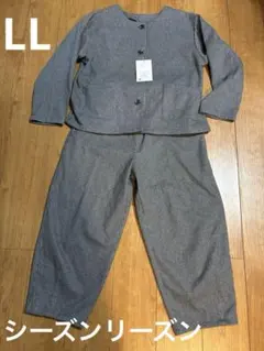 （新品未使用）SEASON REASON グレー チェックセットアップ LL