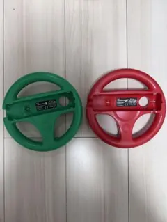 Wii マリオカート マリオ ルイージ ハンドル セット 純正 2個 ②