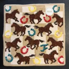 【新品未使用】フェイラー タオルハンカチ スプリントホース ベージュ 馬