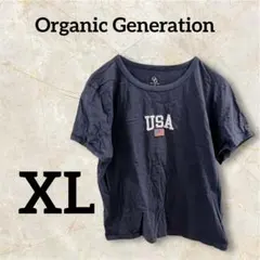 Organic Generation 【XL】USA刺繍Tシャツ