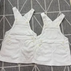 ホワイトジャンパースカート　2着セット　無印良品　単品売り可