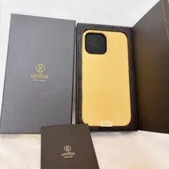 iPhone 13ProMax用高級シュリンク PU レザー カバー イエロー