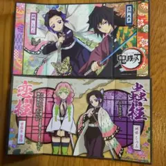 鬼滅の刃　ミニ屏風風コレクション　折り畳み色紙　胡蝶しのぶ　甘露寺蜜璃　冨岡義勇