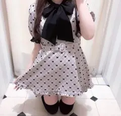 evelyn リボンロンパース ピンク