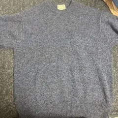 グレー系ウール混紡クルーネックセーター Mサイズ