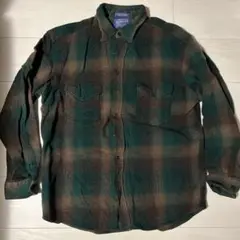 ビンテージ　Pendleton ウールシャツ　シャドーオンブレ