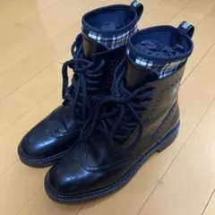 ディオール　レザー　レースアップ　ショートブーツ　ブラック 36.5