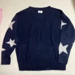 Denim & Supply レディース星柄セーター ネイビー