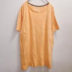 クロフトアンドバロー L Tシャツ Uネック 半袖 無地 オレンジ デイリー