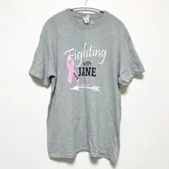 ギルダン Ｔシャツ クルーネック 半袖 プリント Ｌ 灰色 綿混 カジュアルのサムネイル