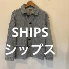 SHIPS シップス　ヒッコリー　カバーオール　Mのサムネイル