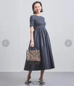 ＜UNITED ARROWS＞FIT＆FLA ショートスリーブ ワンピース