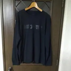 TANG TANG タンタン 同色 逆 英字プリント 長袖Tシャツ ブラック Lのサムネイル