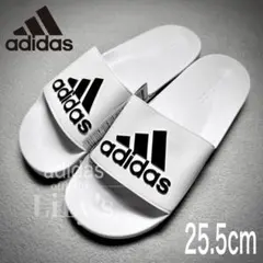 【新品未使用】adidasサンダル　25.5cm　アディレッタ　白黒　ホワイト
