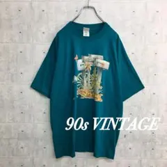b0003 90s ビンテージ Tシャツ 緑 XL メキシコ製 Y2K