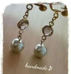 handmade♪シャネルストーンイヤリング