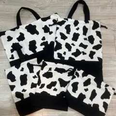 入園入学セット　牛柄　ハンドメイド