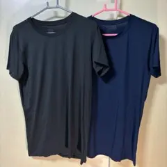 ユニクロUNIQLO エアリズムクルーネックT ブラックネイビーセット 分売不可